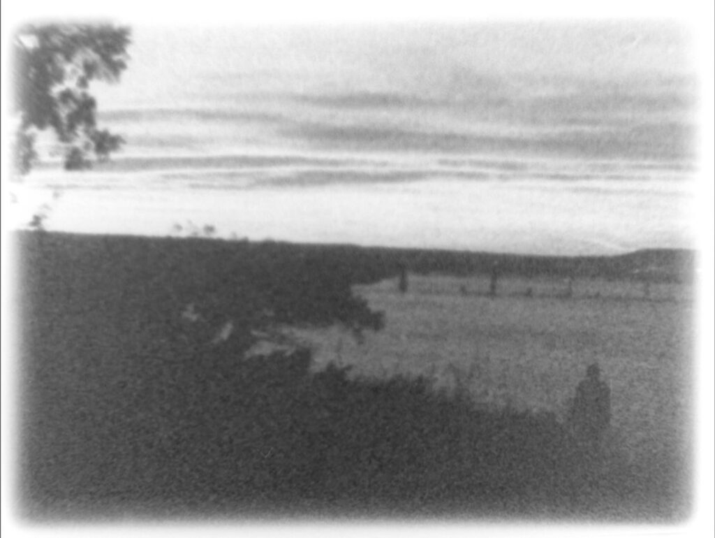 Landscape with person in lower right