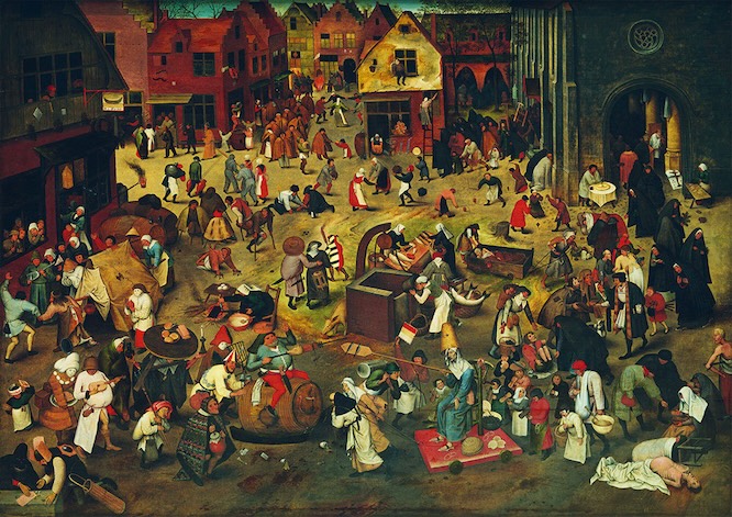 Image of a painting depicting a medieval scene.